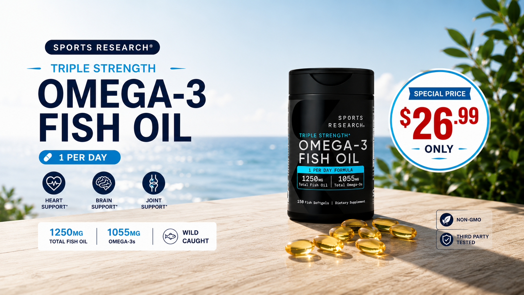 Omega-3 Fish Oil | Special Price $26.99
