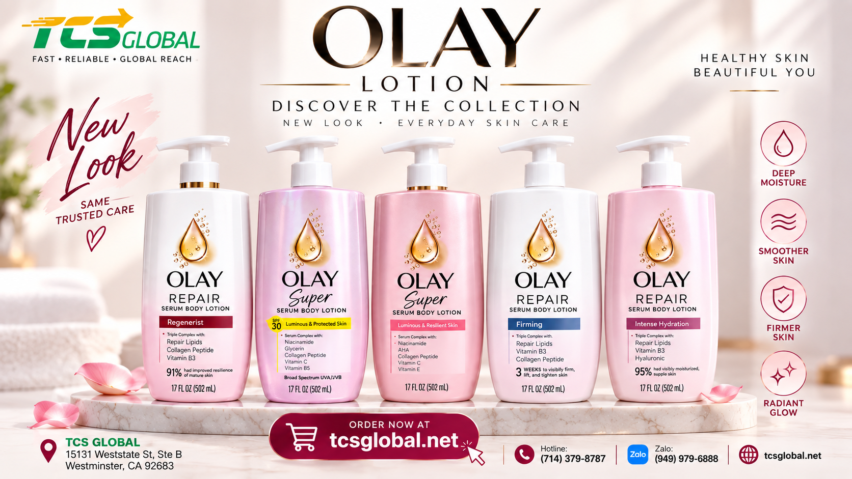 KHÁM PHÁ BỘ SƯU TẬP OLAY LOTION MẪU MỚI - DƯỠNG DA MỖI