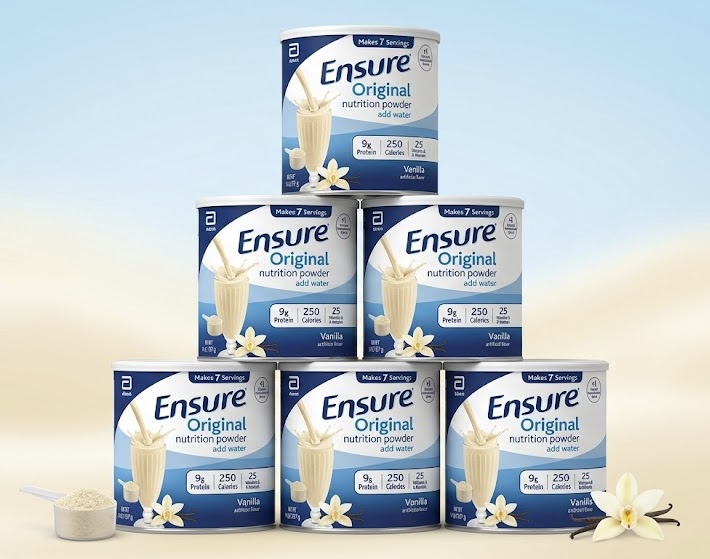 Ensure Original Vanilla Nutrition Powder 9g Protein, 397 gram, 6-Pack (USA)