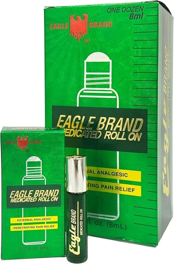 Eagle Brand Medicated Oil Roll-On 8ml, 12-Pack