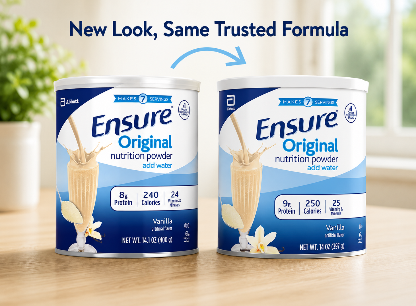 Ensure Original Vanilla Nutrition Powder 9g Protein, 397 gram, 6-Pack (USA) 4