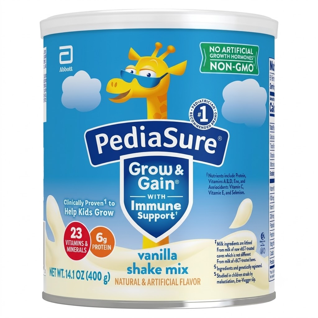 PediaSure Grow & Gain Non-GMO Shake Mix Powder Vanilla 400 gram