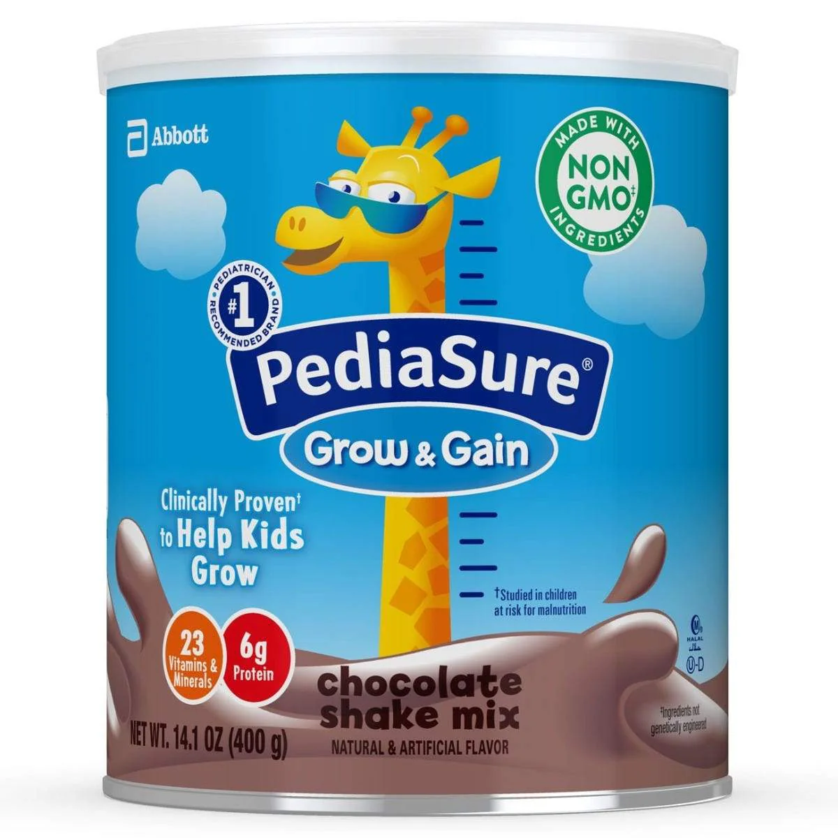 PediaSure Grow & Gain Non-GMO Shake Mix Powder, Chocolate 400 gram