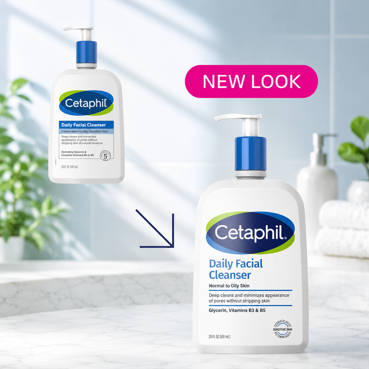 Cetaphil Gentle Skin Cleanser, Dry to Normal Sensitive Skin, 20 fl oz, 2-count 2