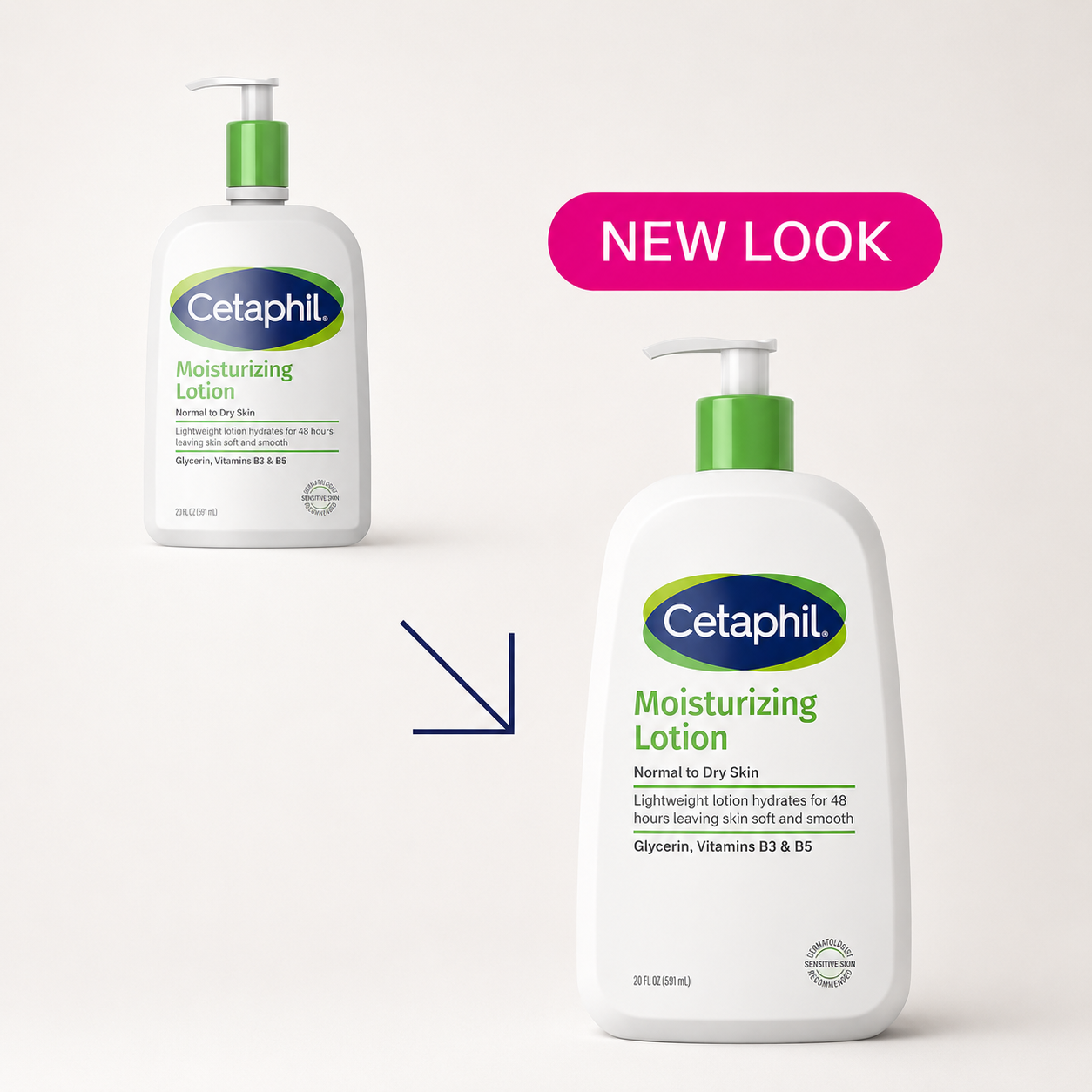 Cetaphil Moisturizing Lotion, Dry to Normal Sensitive Skin, 20 fl oz, 2-count 3