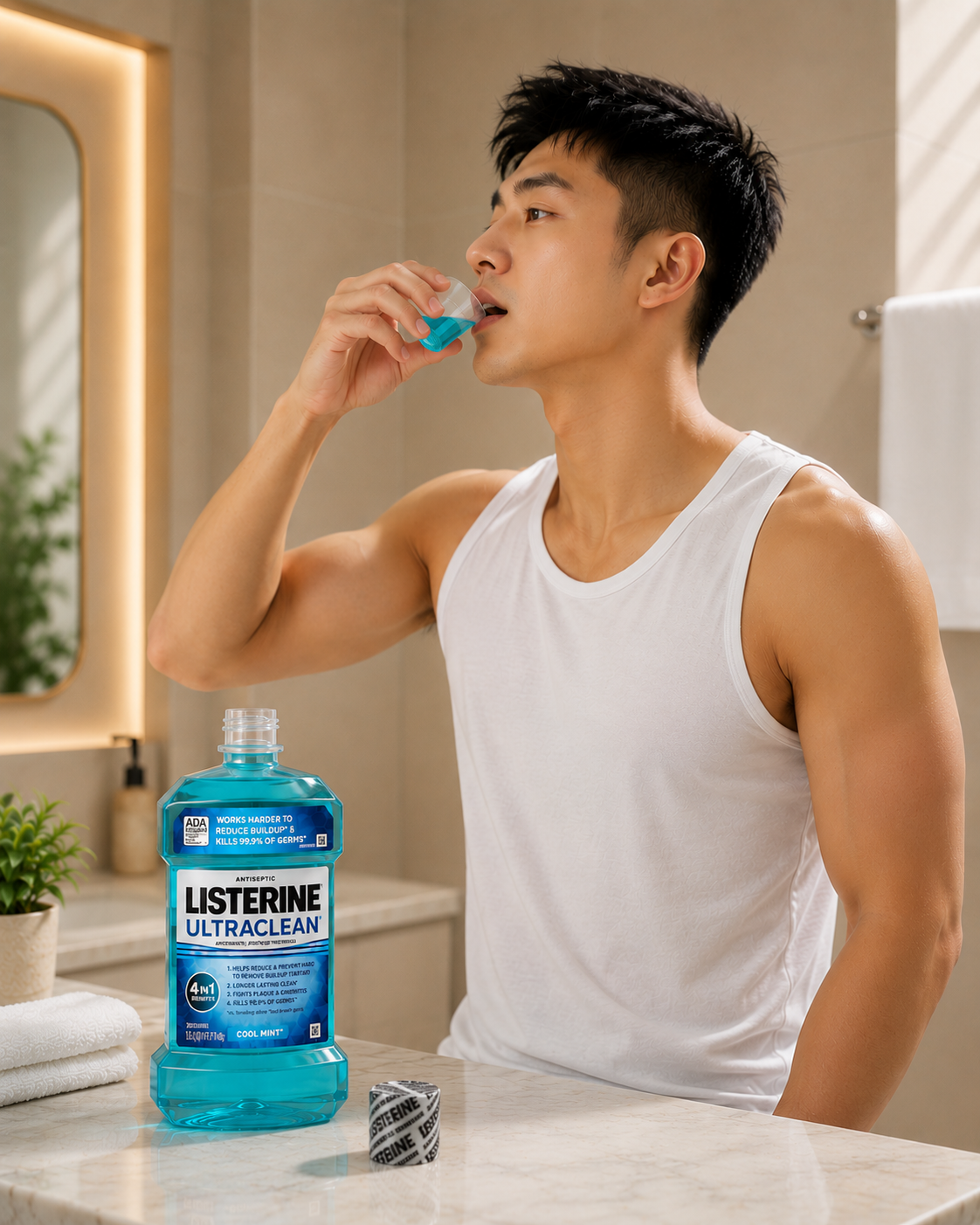 Listerine UltraClean Coolmint Mouthwash, 1.5 Liter, 2-count 3