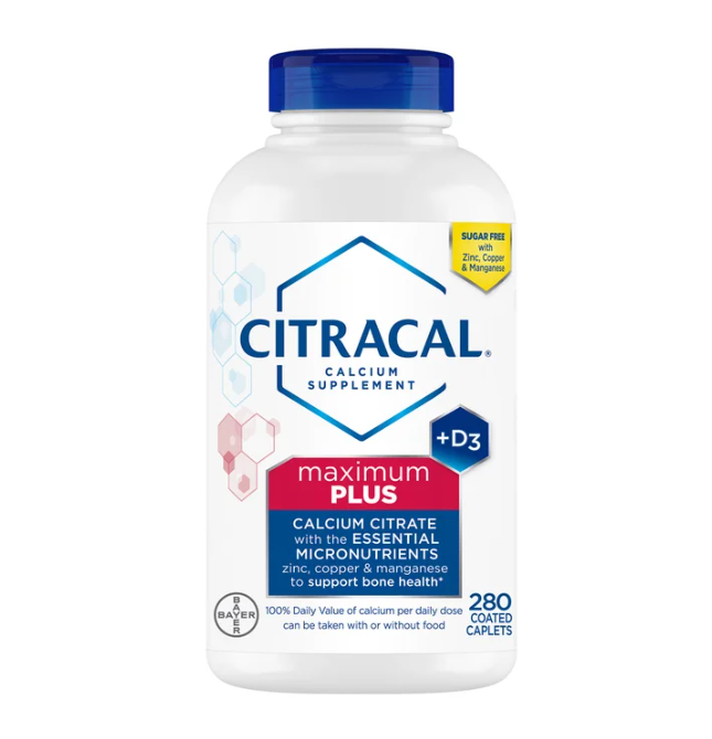 Citracal Maximum Plus Calcium Citrate + D3, 280 Caplets