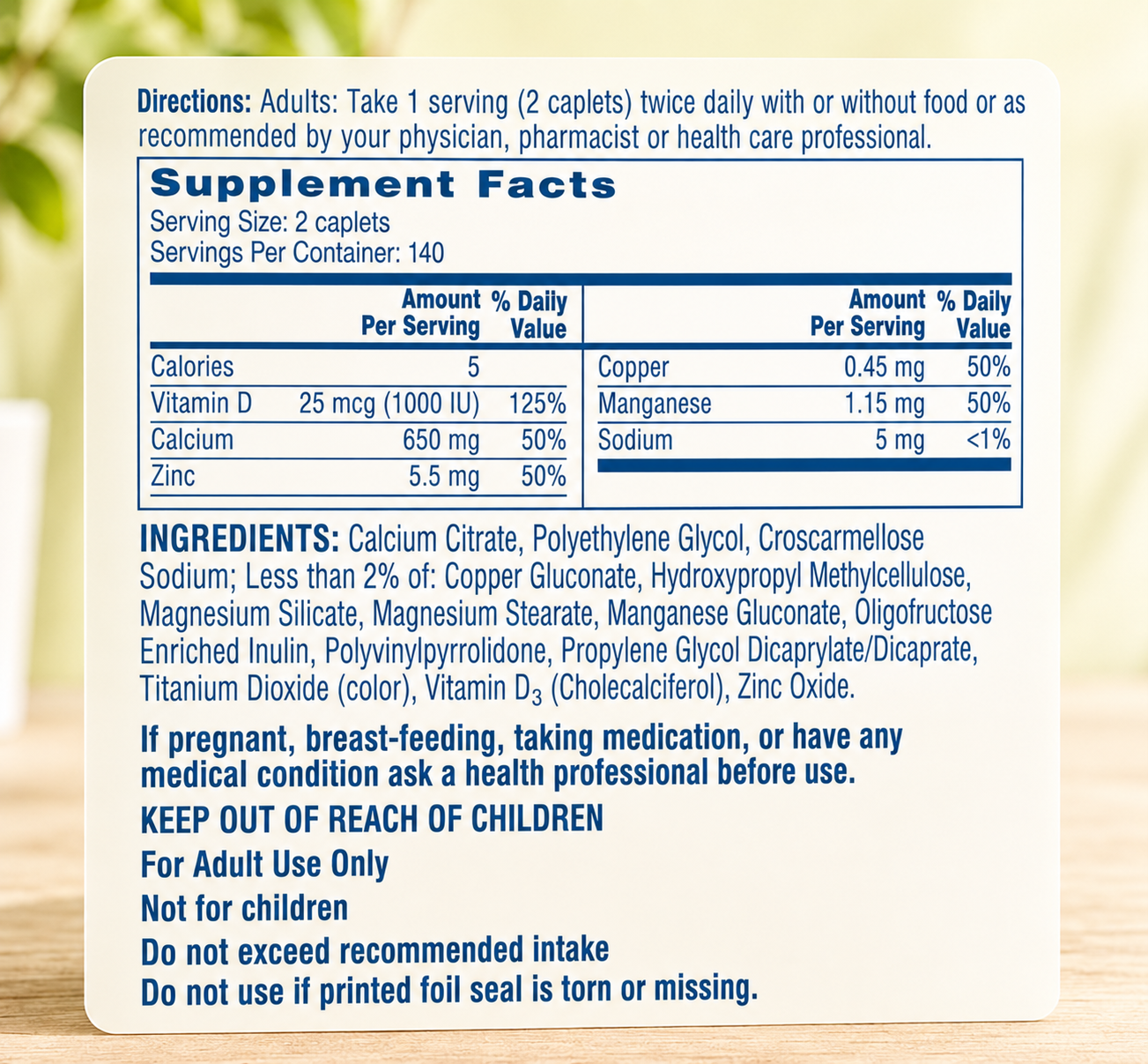 Citracal Maximum Plus Calcium Citrate + D3, 280 Caplets 2