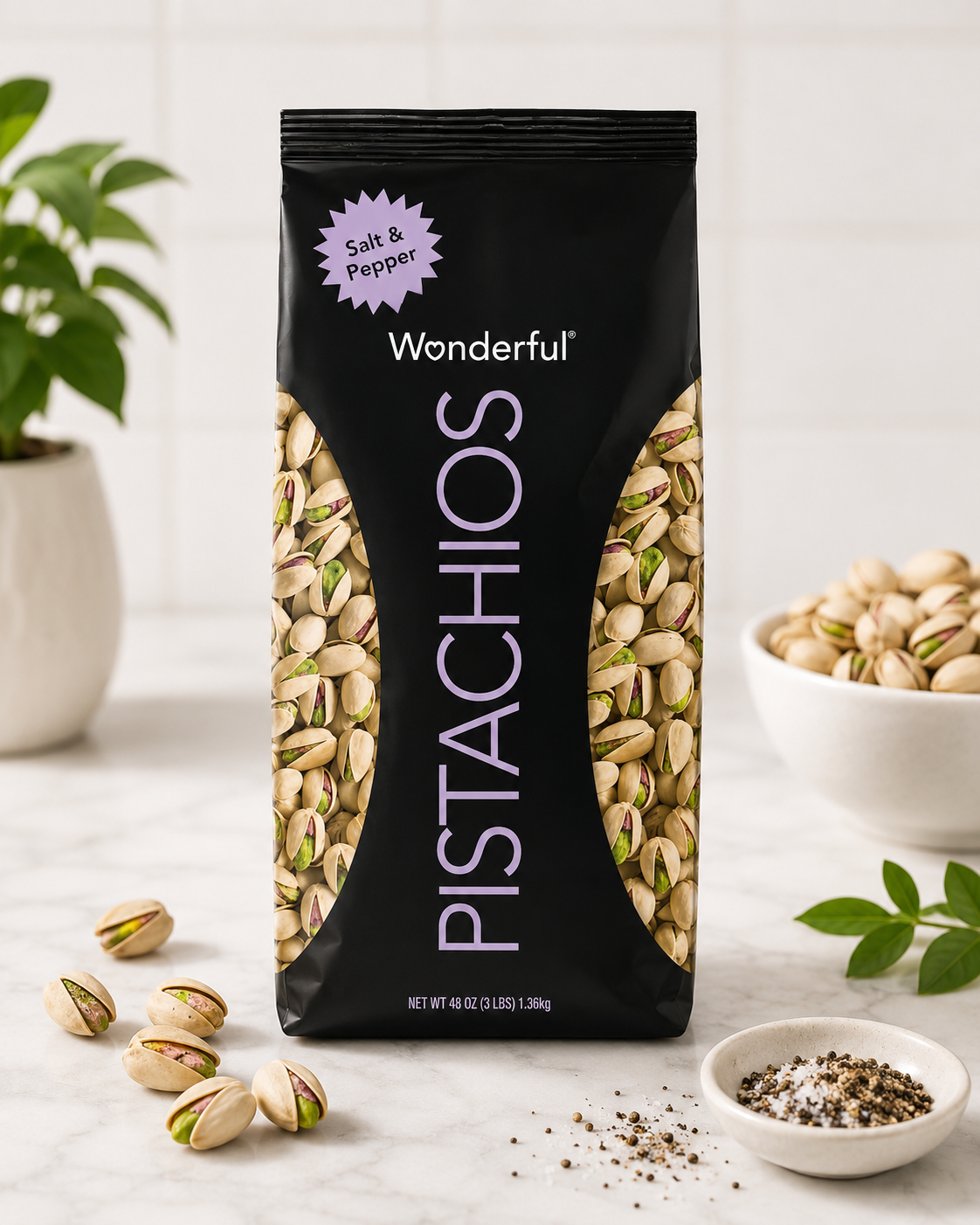 Wonderful Pistachios, Salt & Pepper, 3 lbs