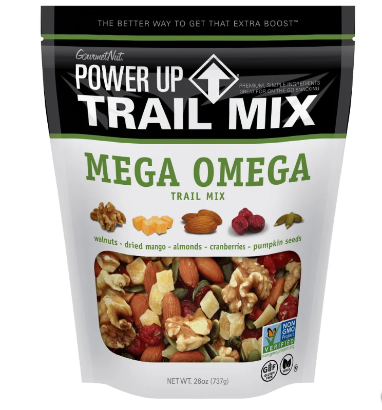 Gourmet Nut Power Up Trail Mix, Mega Omega, 26 oz