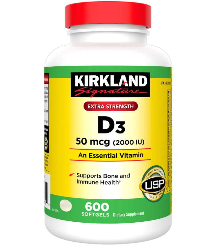 Kirkland Signature Extra Strength D3 50 mcg., 600 Softgels