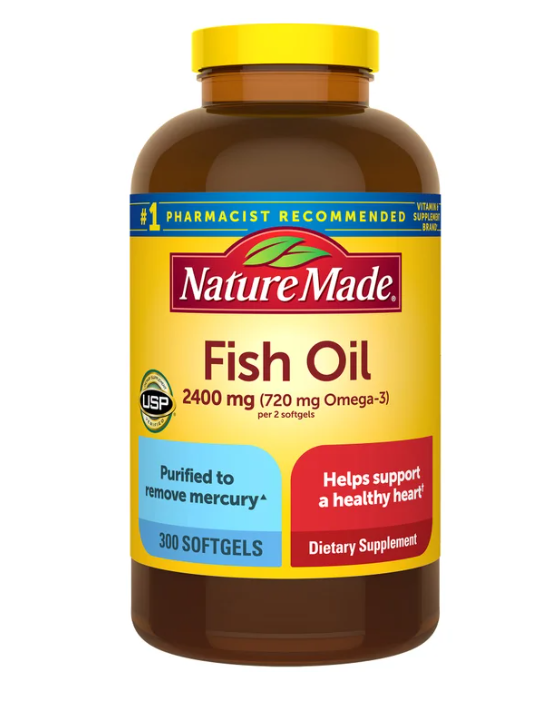 Nature Made Fish Oil 2400 mg, 300 Softgels
