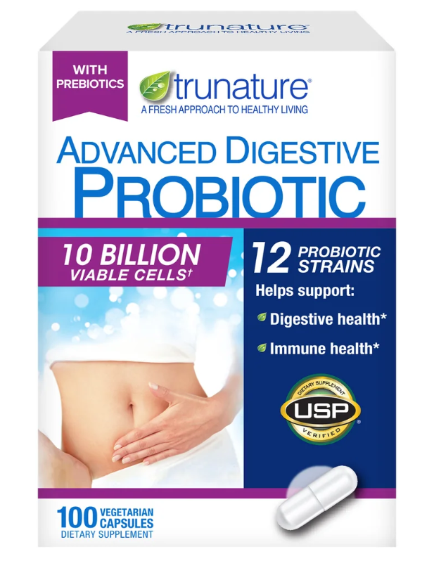 trunature Advanced Digestive Probiotic, 100 Capsules