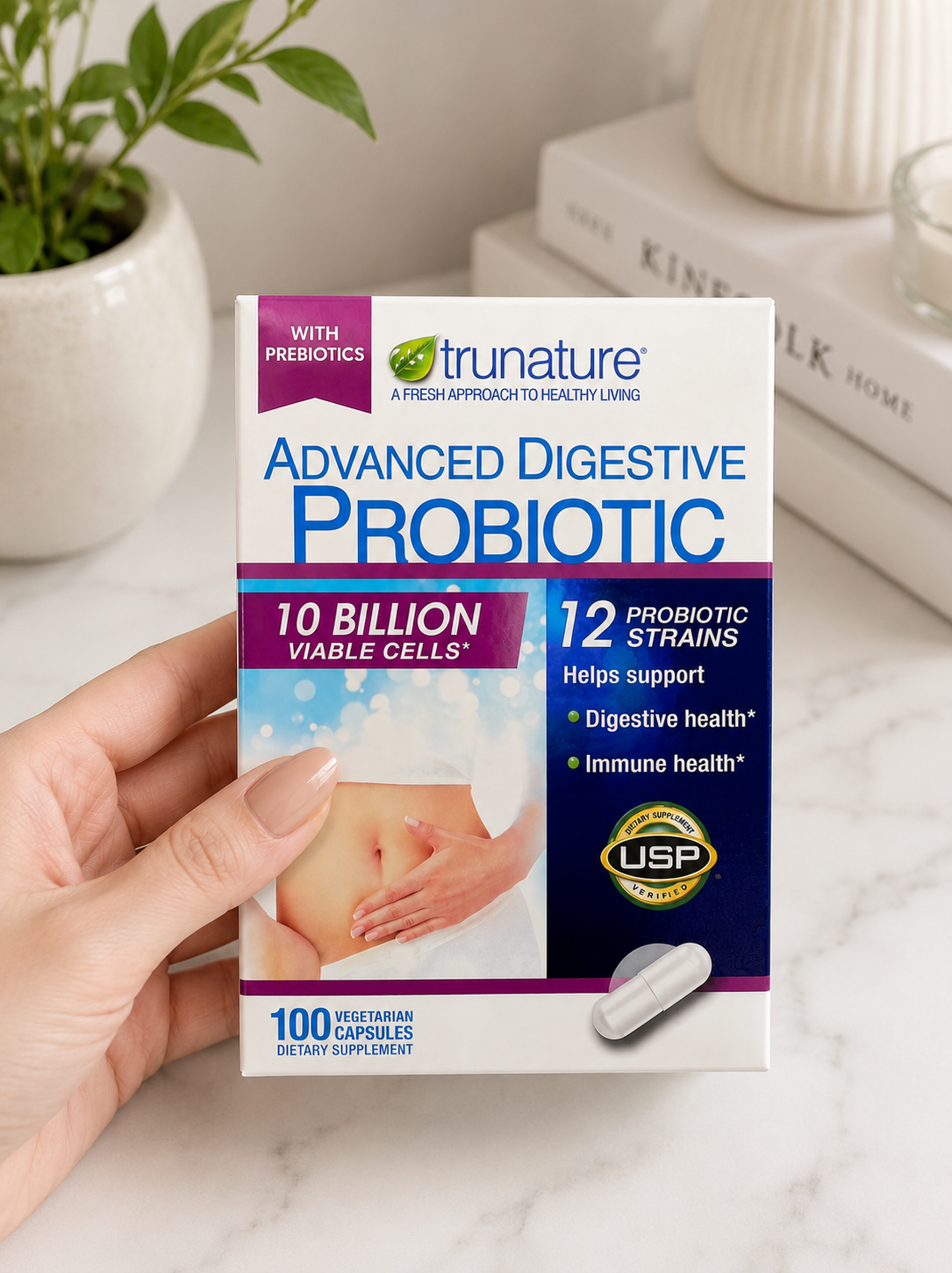 trunature Advanced Digestive Probiotic, 100 Capsules 2