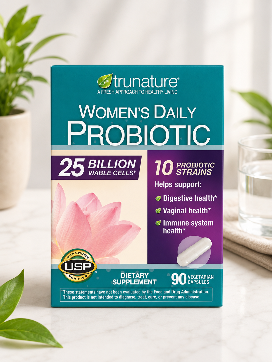 trunature Women's Daily Probiotic, 90 Vegetarian Capsules 2
