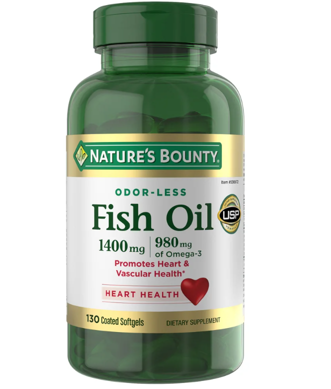 Nature's Bounty Fish Oil 1400 mg, 130 Coated Softgels