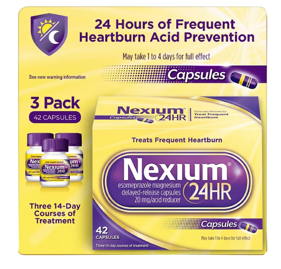 Nexium 24HR Acid Reducer 20 mg., 42 Capsules