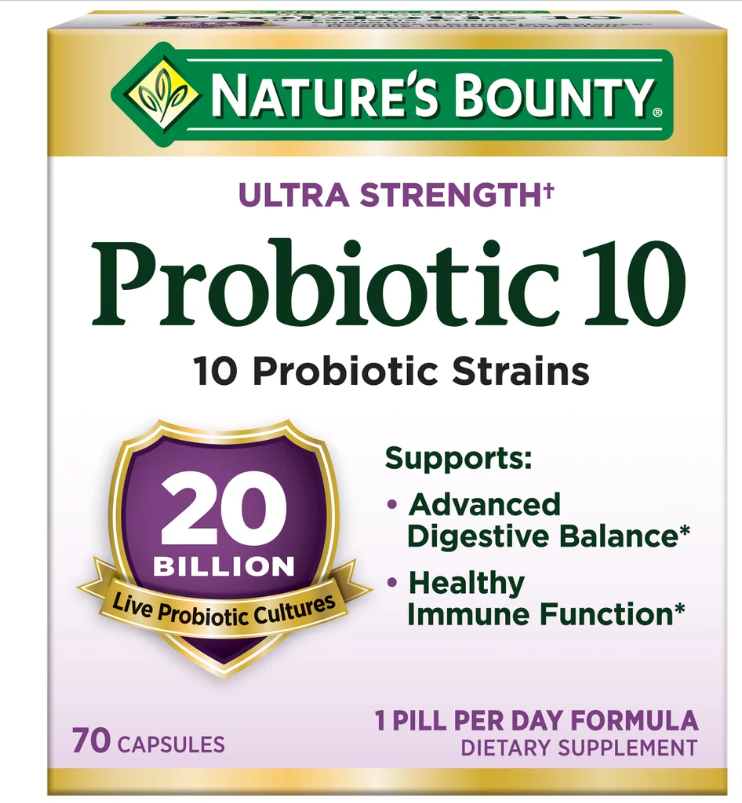 Nature's Bounty Ultra Strength Probiotic 10, 70 Capsules