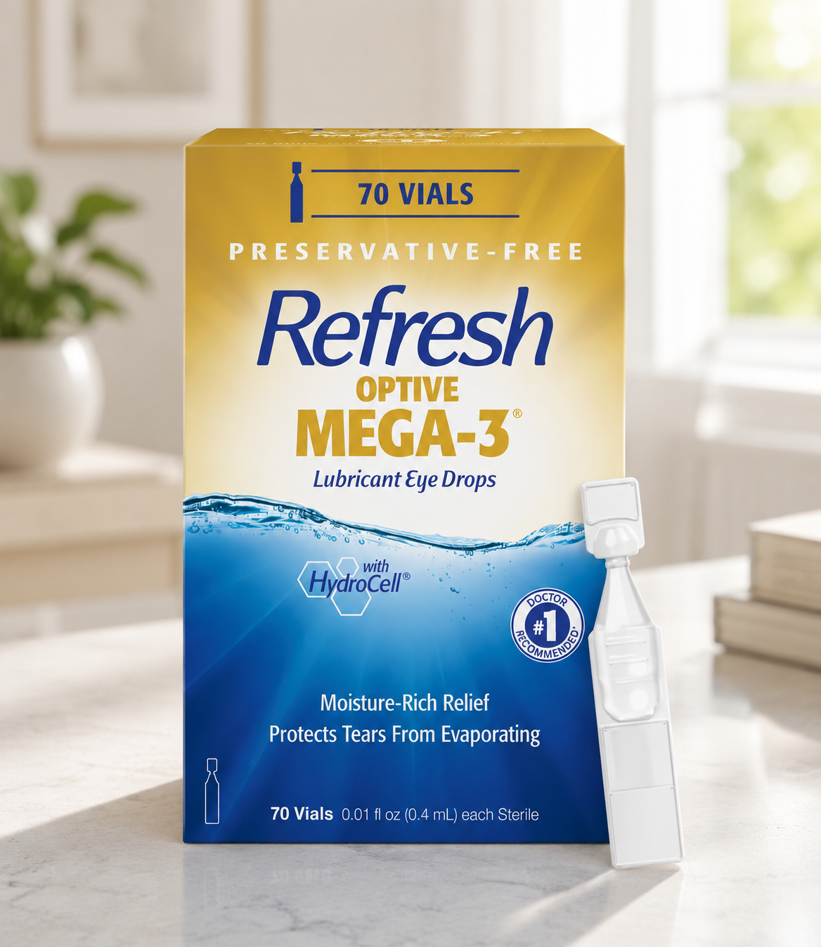 Refresh Optive MEGA-3 Preservative-Free Lubricating Eye Drop, 70 Vials 3