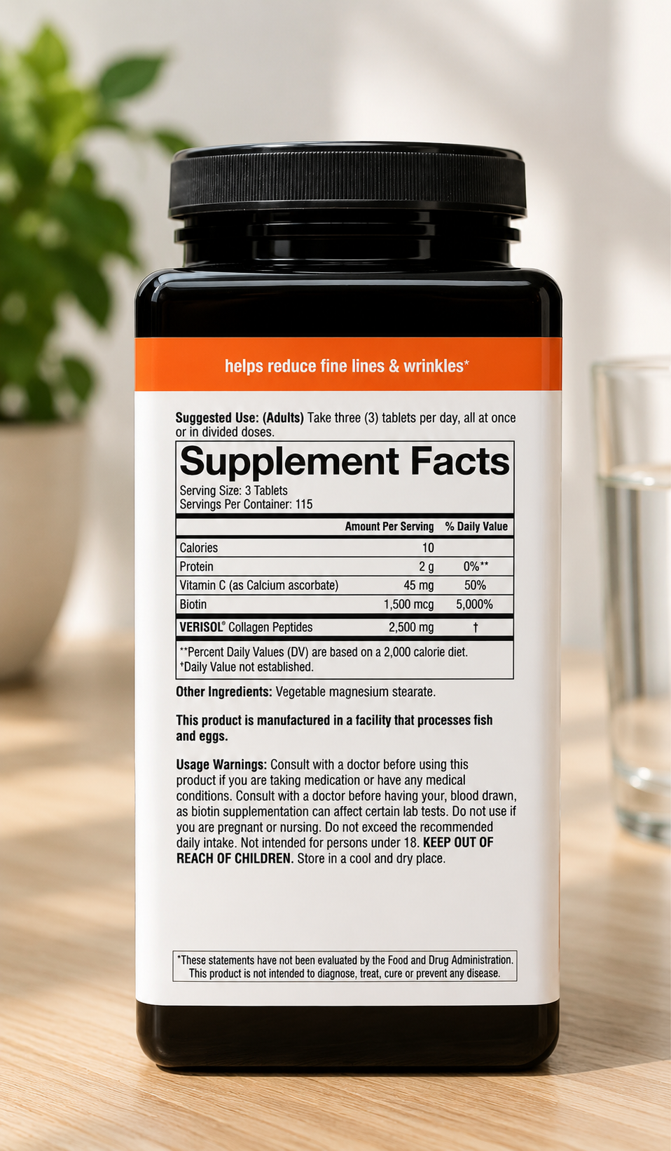 Youtheory Concentrated Effect Verisol Collagen with Biotin, 345 Count 2