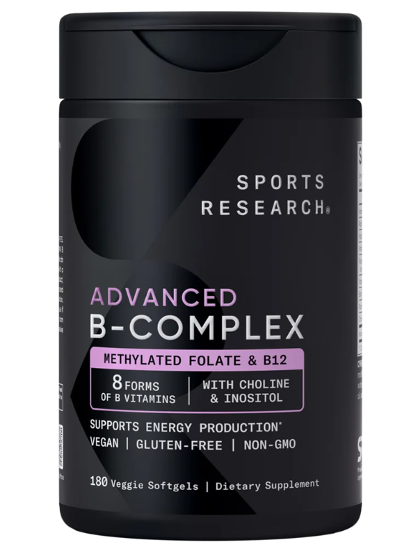 Sports Research Vitamin B Complex, 180 Veggie Soft Gels