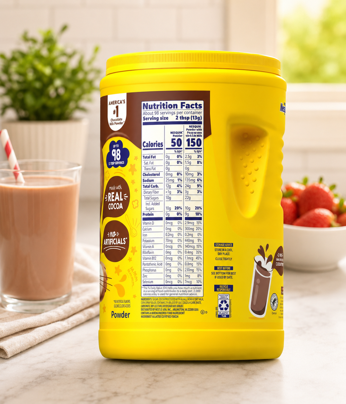 Nestle, Nesquik Chocolate Drink Mix, 2.81 lbs 2