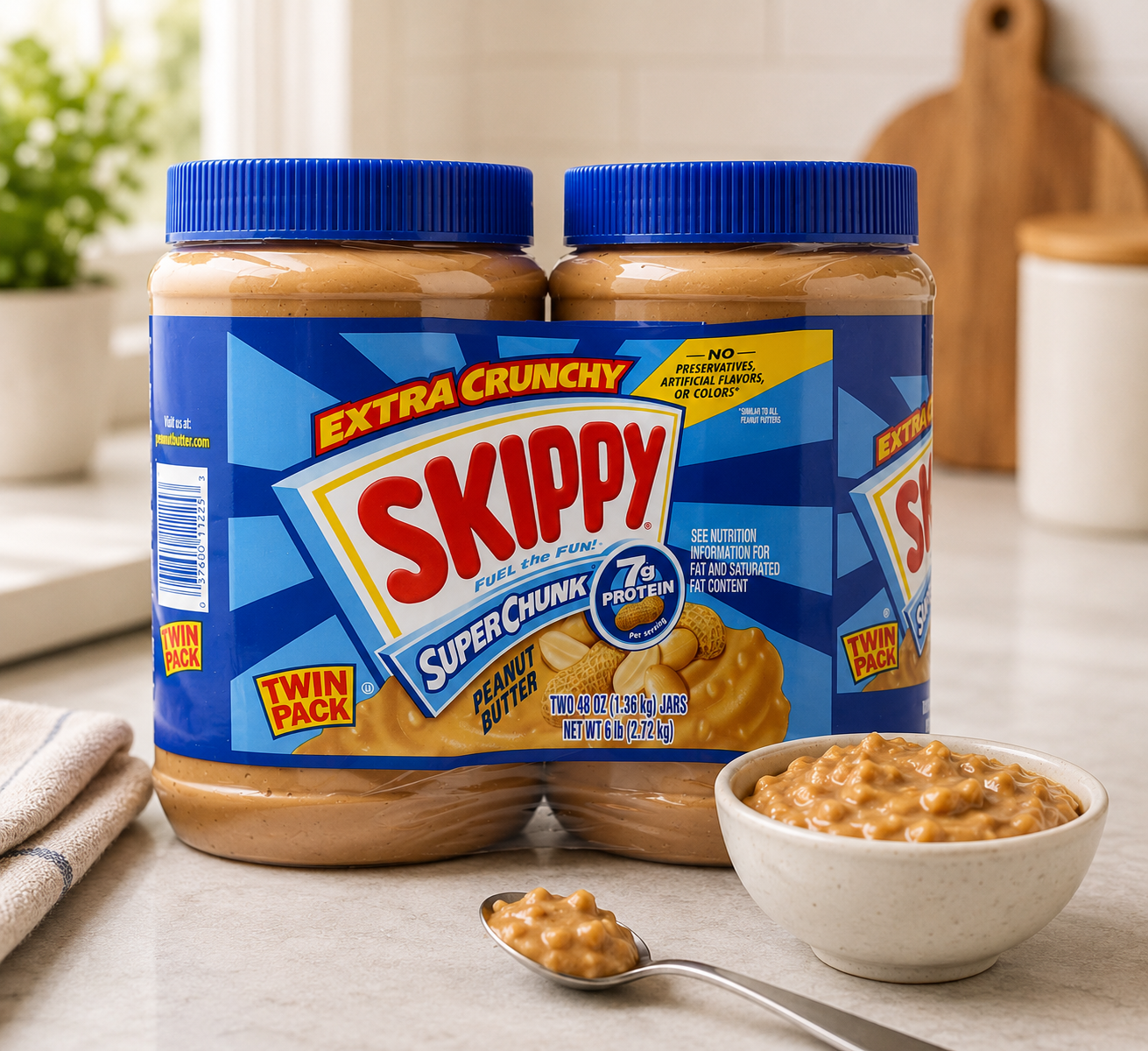 Skippy Peanut Butter, Super Chunk, 48 oz, 2-count 2