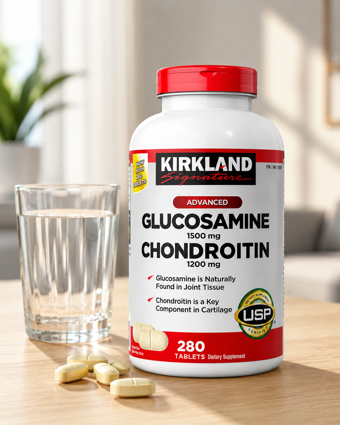 Kirkland Signature Glucosamine & Chondroitin, 280 Tablets 3