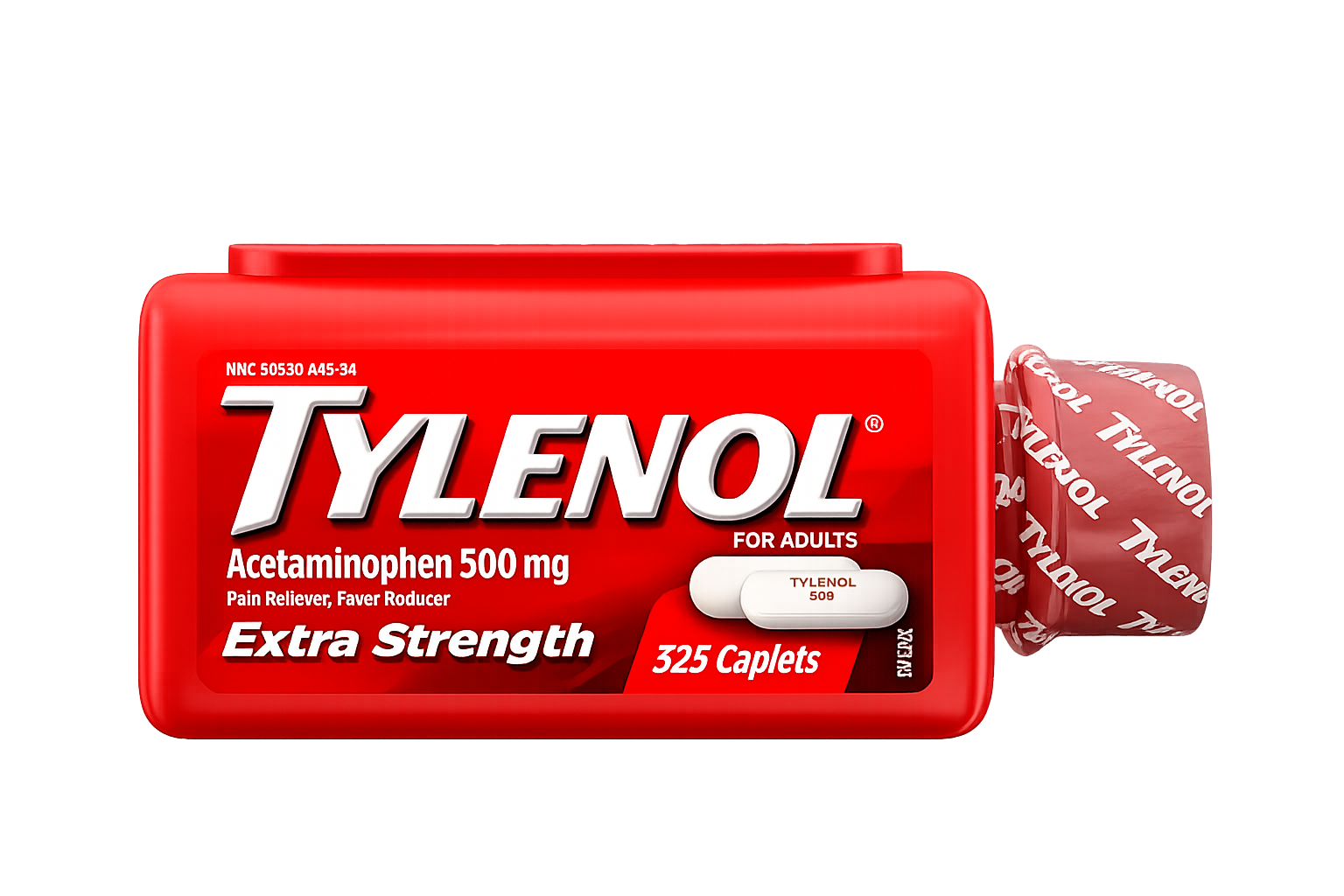 Tylenol Extra Strength Caplets, Fever Reducer & Pain Reliever, 500 mg, 325 ct.