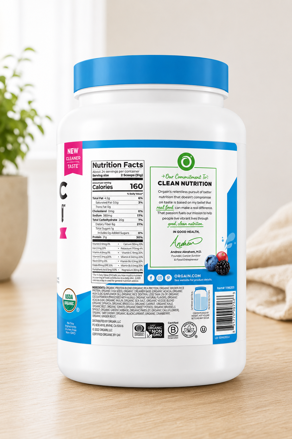 Orgain Organic Protein and Superfoods Plant Based Protein Powder, Vanilla Bean, 2.7 lbs 3