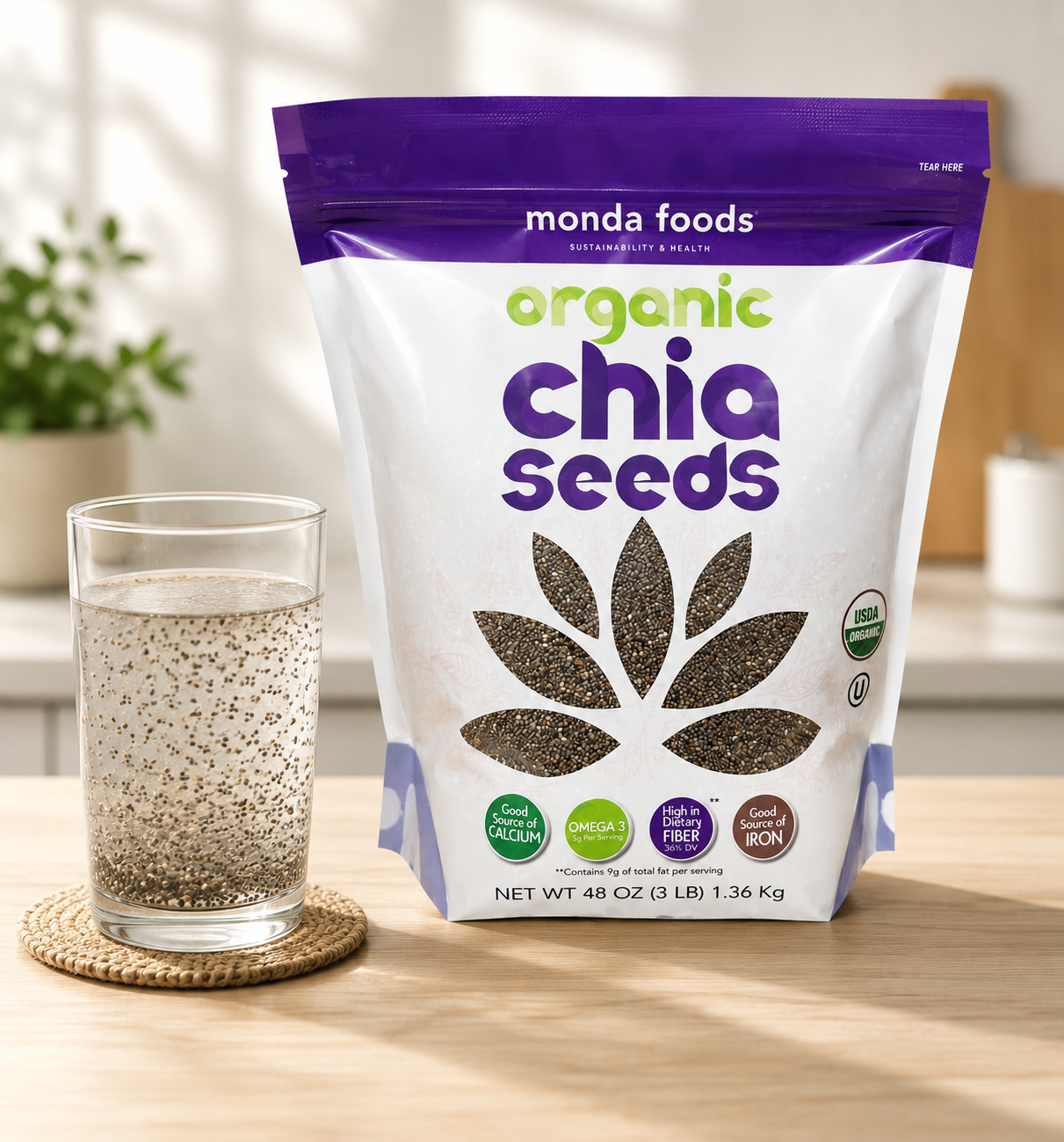 Monda Organic Chia Seeds 3Lb 2