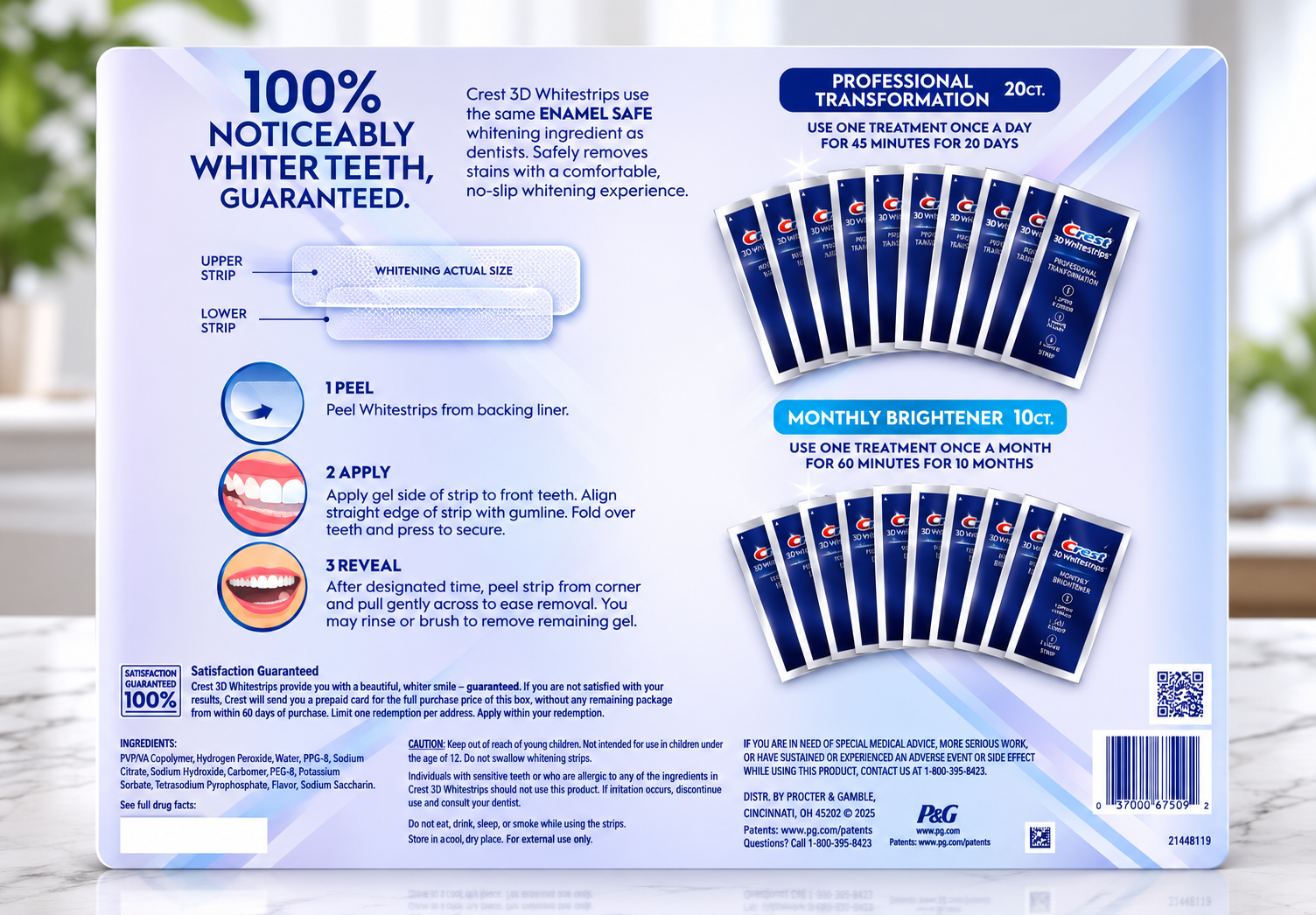 Crest 3D Whitestrips 20 Professional Treatments with 10 Bonus Brightening Treatments 2
