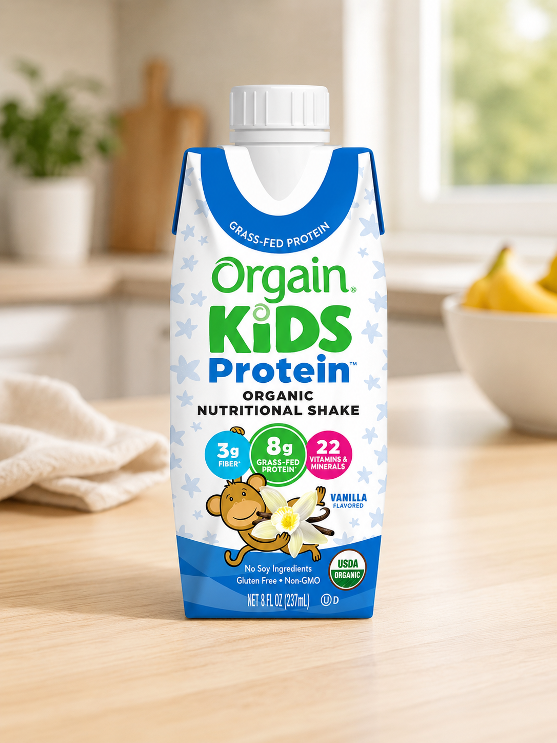 Orgain Kids 8g Protein Organic Nutritional Shake, Vanilla, 8 fl. oz., 18 pk. 3