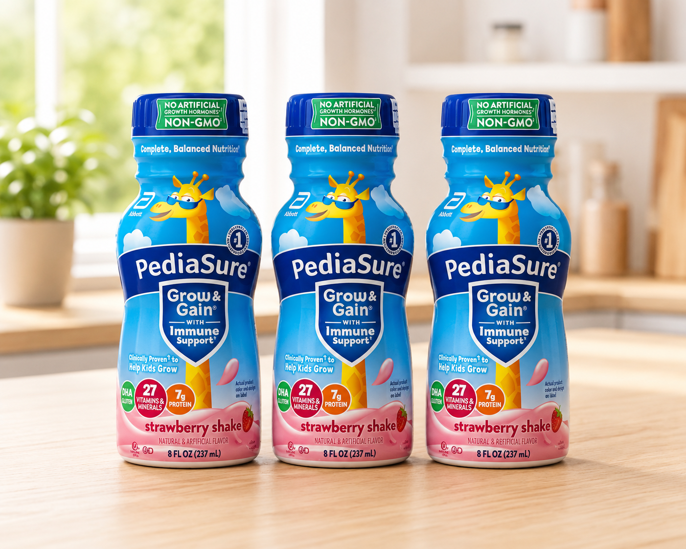 PediaSure Grow and Gain Nutrition Shake for Kids, Strawberry, 8 fl. oz., 24 pk 2