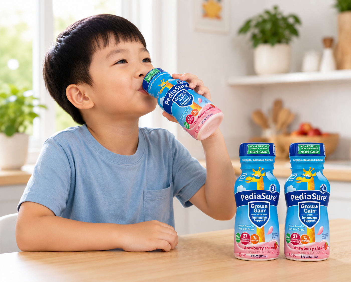 PediaSure Grow and Gain Nutrition Shake for Kids, Strawberry, 8 fl. oz., 24 pk 3