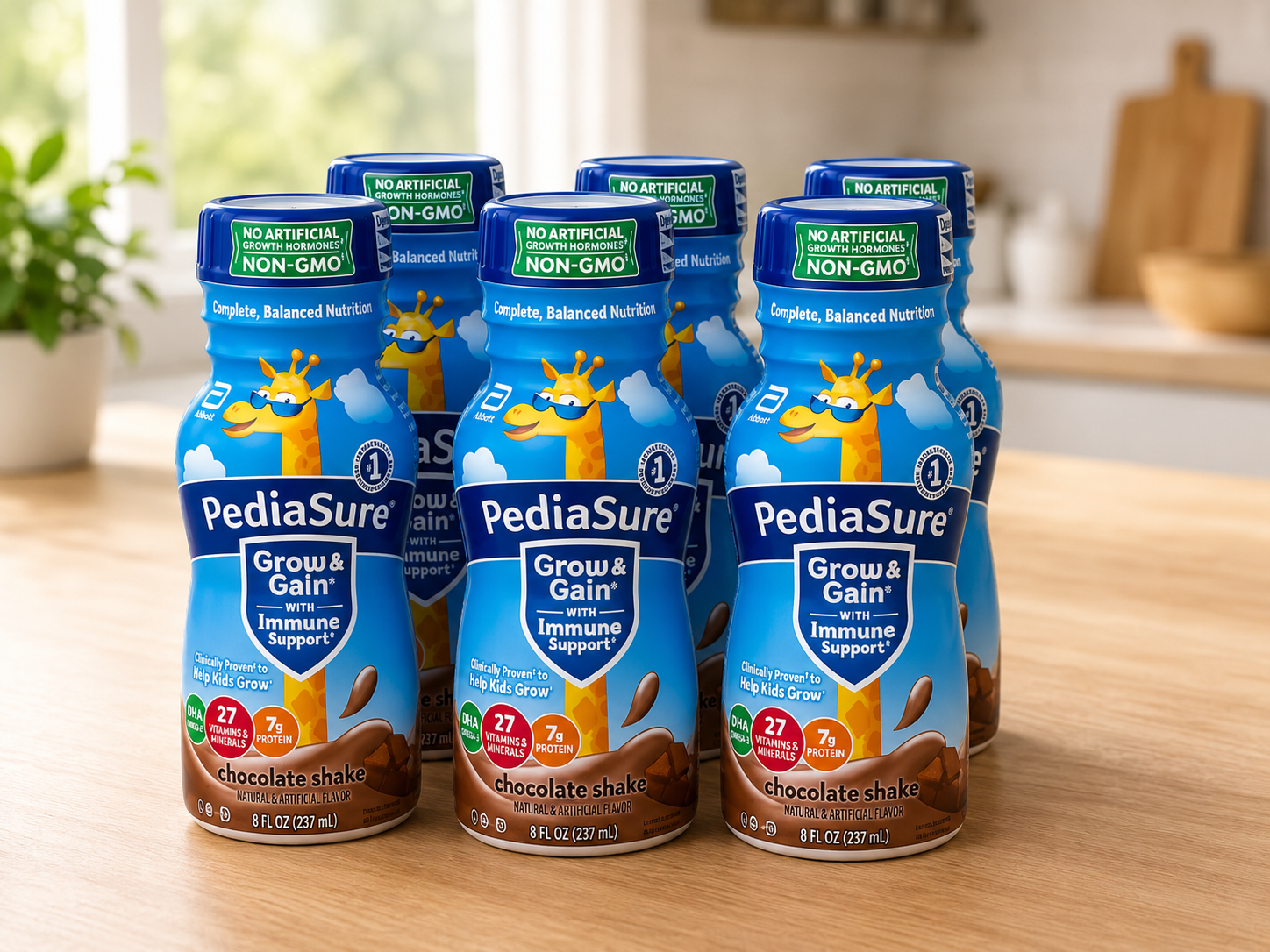 PediaSure Grow and Gain Nutrition Shake for Kids, Chocolate, 8 fl. oz., 24 pk 2