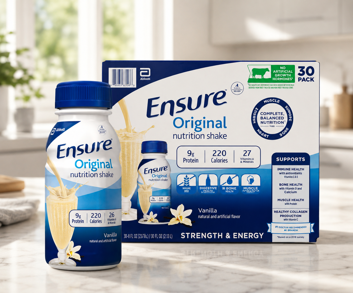 Ensure Original Nutrition Shake, 8 fl. oz, 30-pack, Vanilla