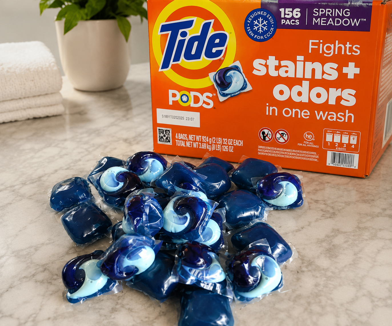 Tide Pods Laundry Detergent Pods, Spring Meadow, 156-count 2