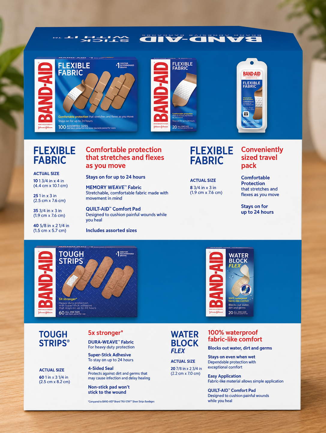 Band-Aid Adhesive Bandages, Assorted, 198-count 2