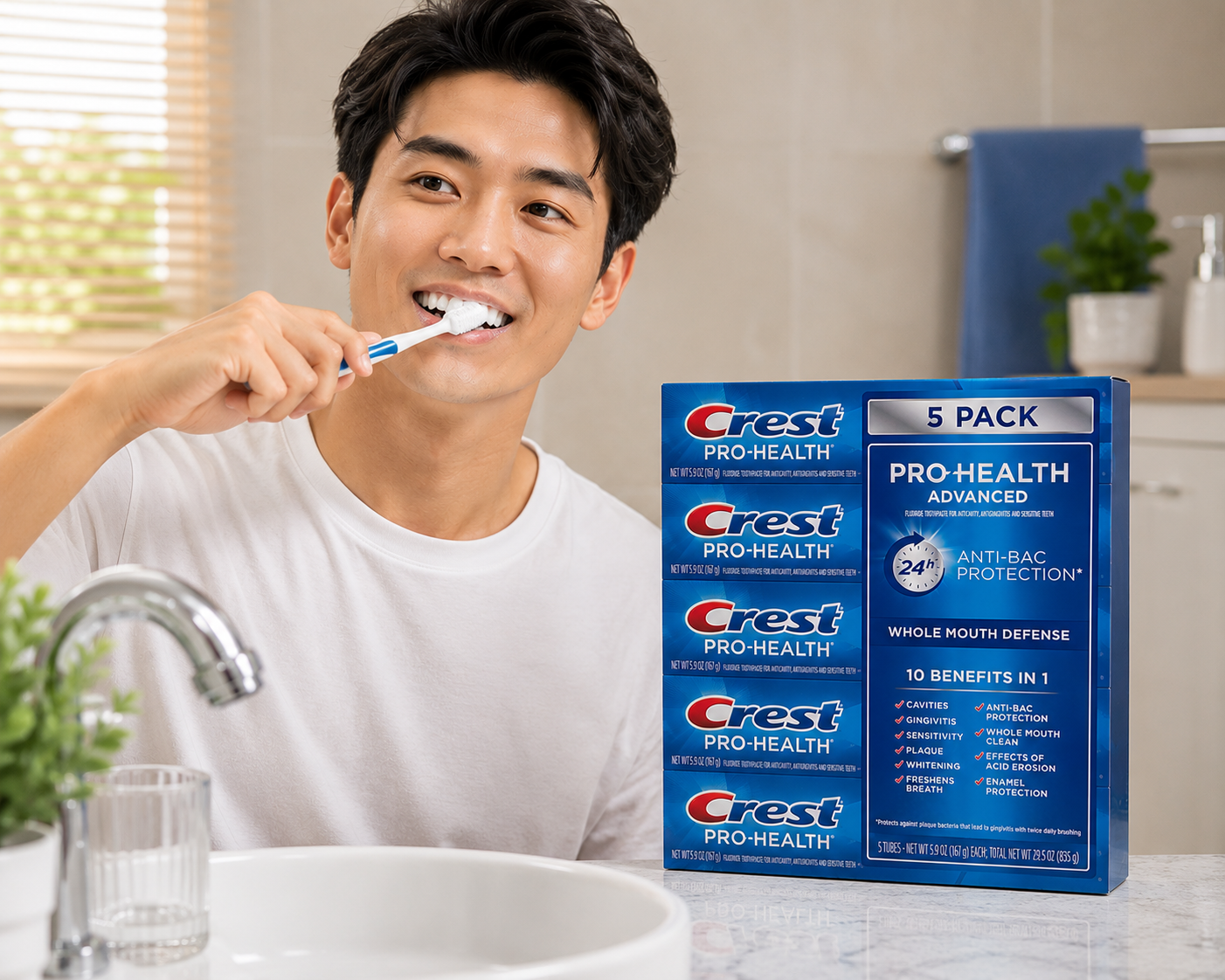 Crest Pro Health Advanced Toothpaste, 5.9 oz, 5-pack 2