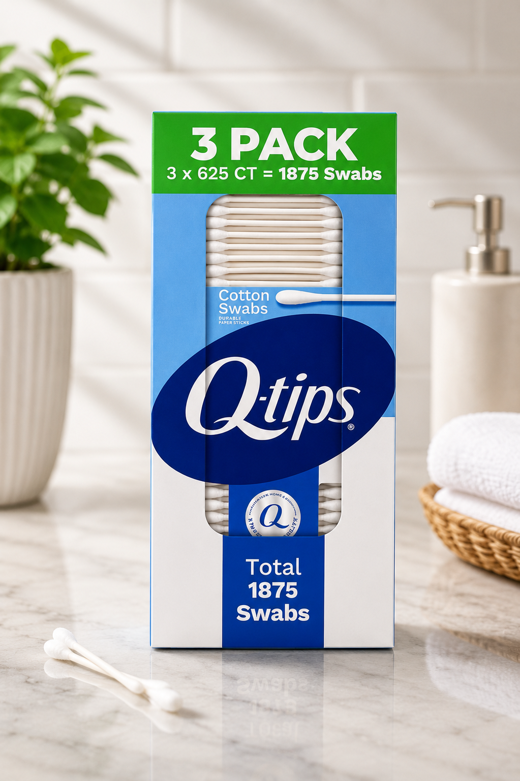 Q-tips Cotton Swabs, 1875-count
