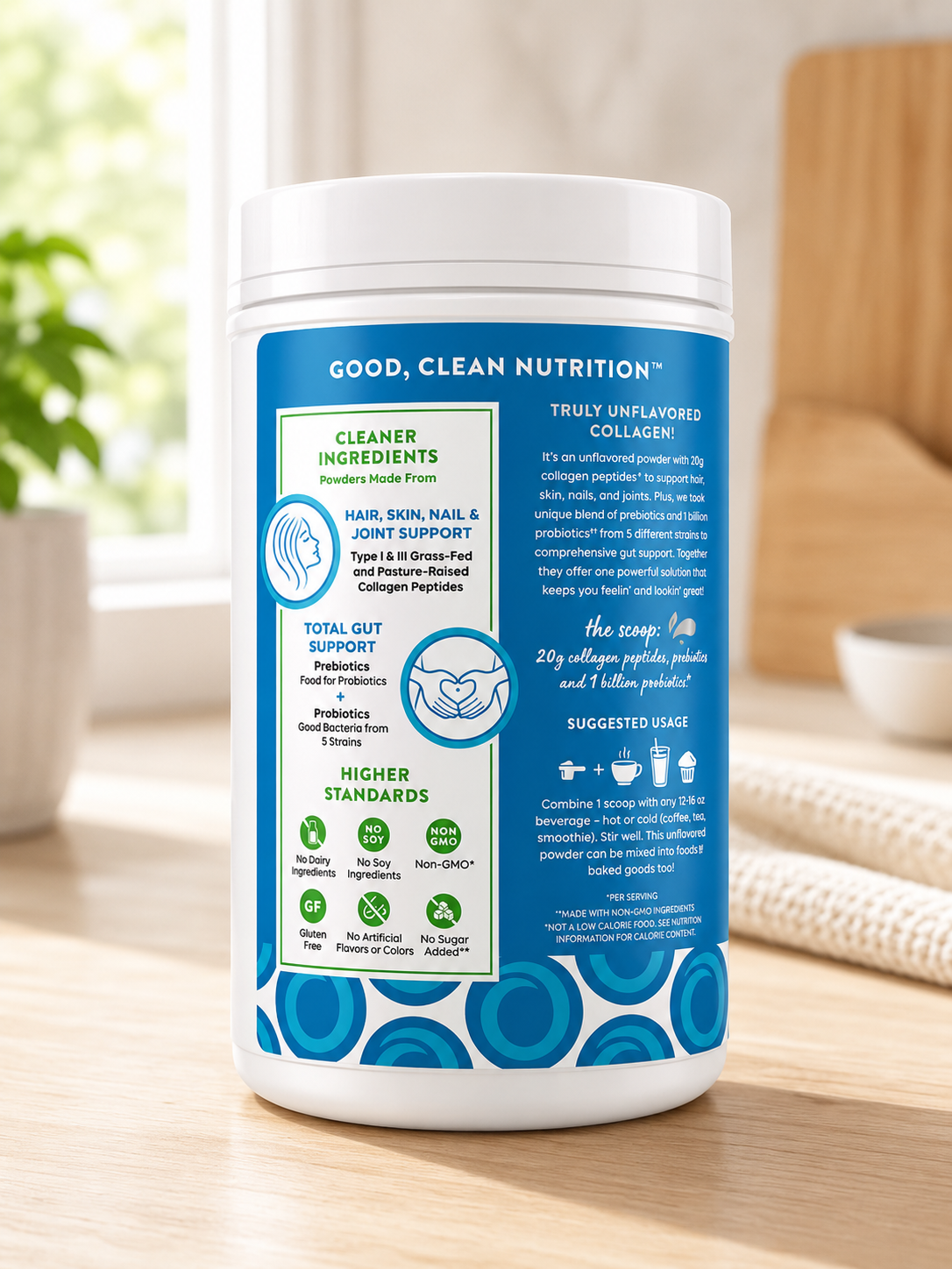 Orgain Collagen Peptides + Probiotics, Unflavored, 1.6 lbs 2
