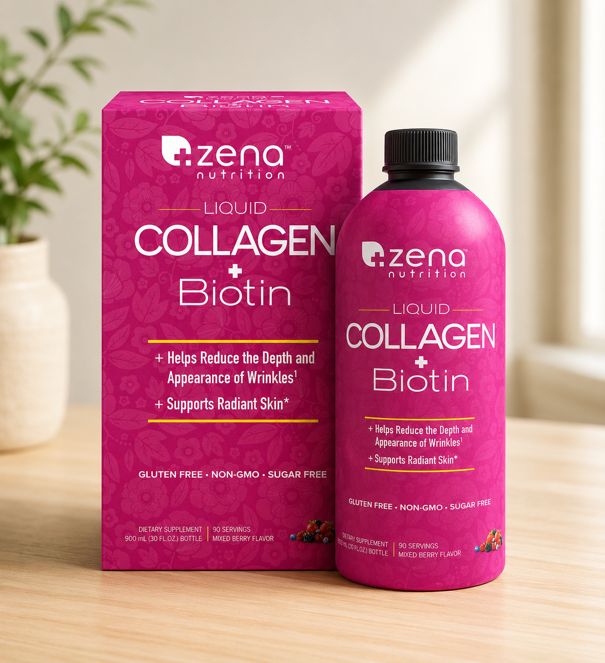 Zena Liquid Collagen + Biotin, 30 Fluid Ounces 2