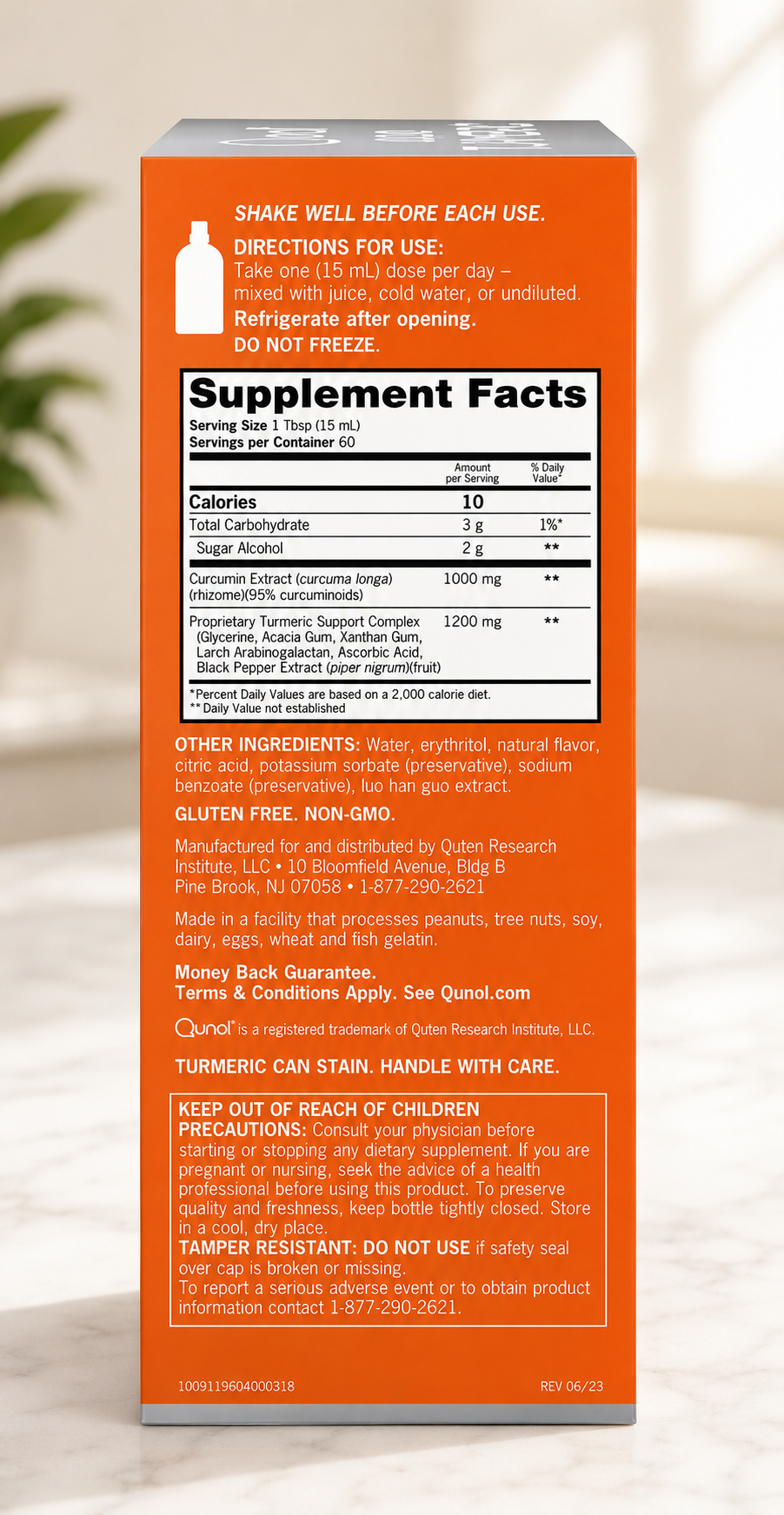Qunol Liquid Turmeric 1,000 mg., 30.4 Fluid Ounces 4