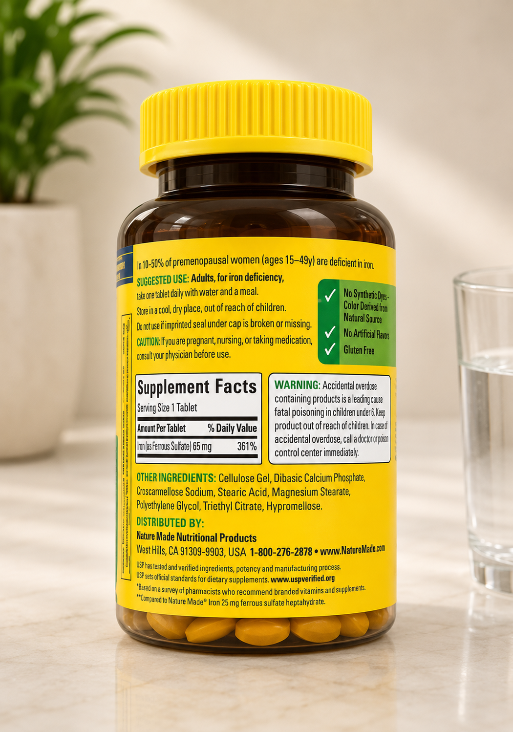 Nature Made Iron 65 mg, 365 tablets 2