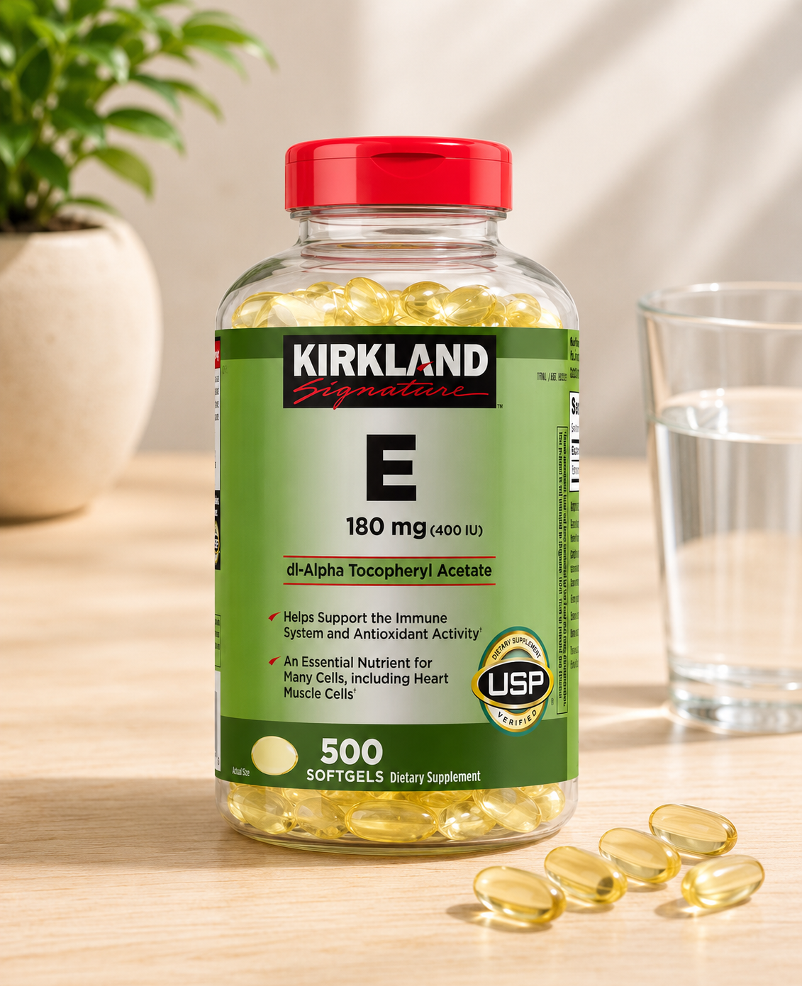 Kirkland Signature Vitamin E 180 mg., 500 Softgels