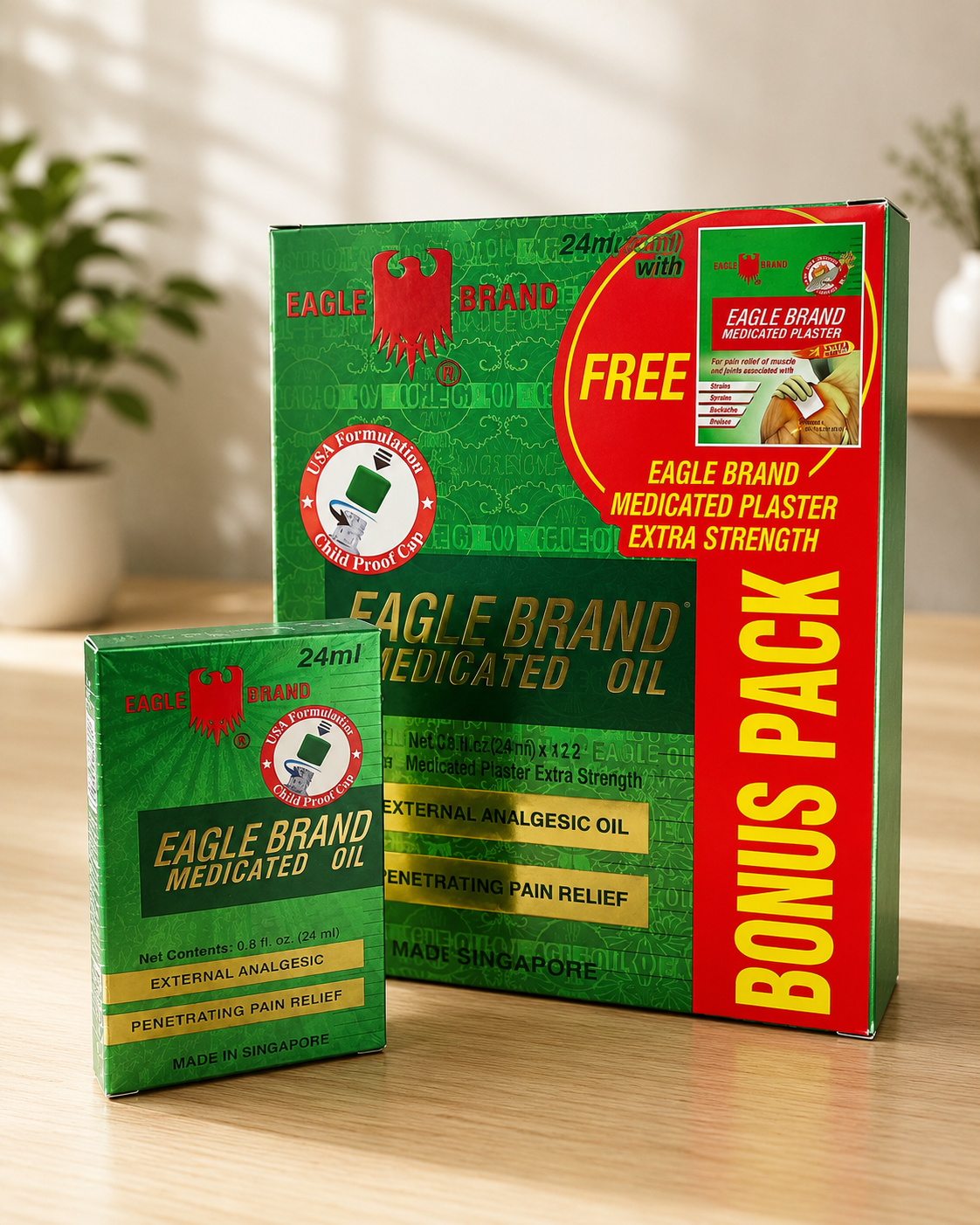 Eagle Brand Medicated Oil-24ml-Pack 12 (Bonus Medicated Plaster) 2