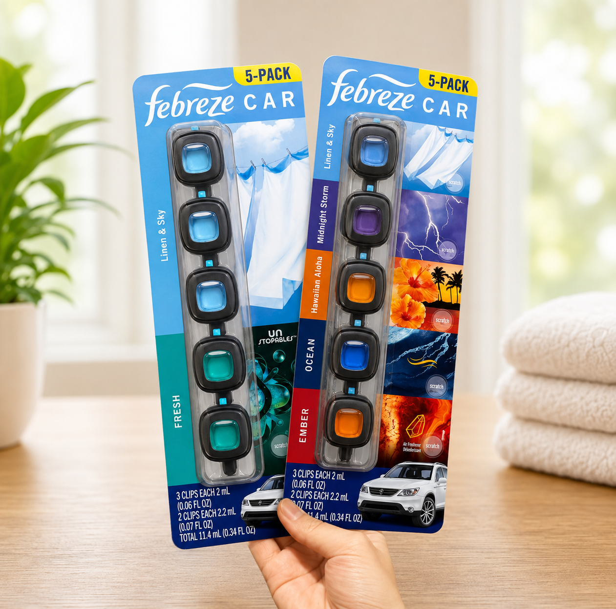 Febreze Air Freshener Car 0.06 oz, 5-count 2