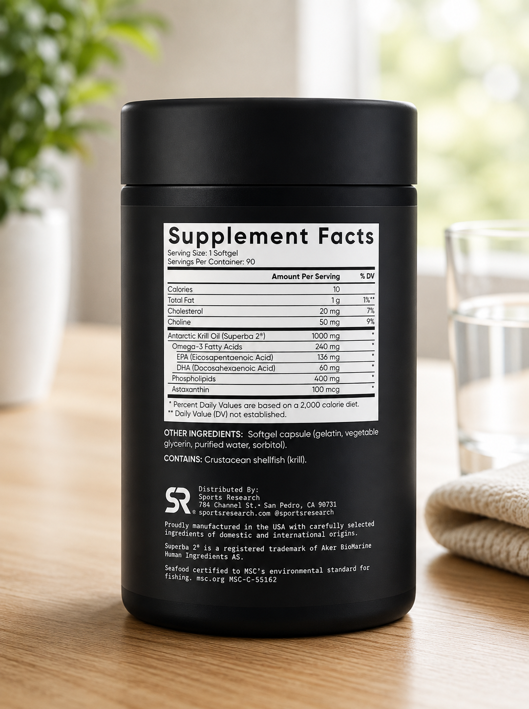 Sports Research Omega-3 Krill Oil Superba2 1000mg, 90ct Softgels 3