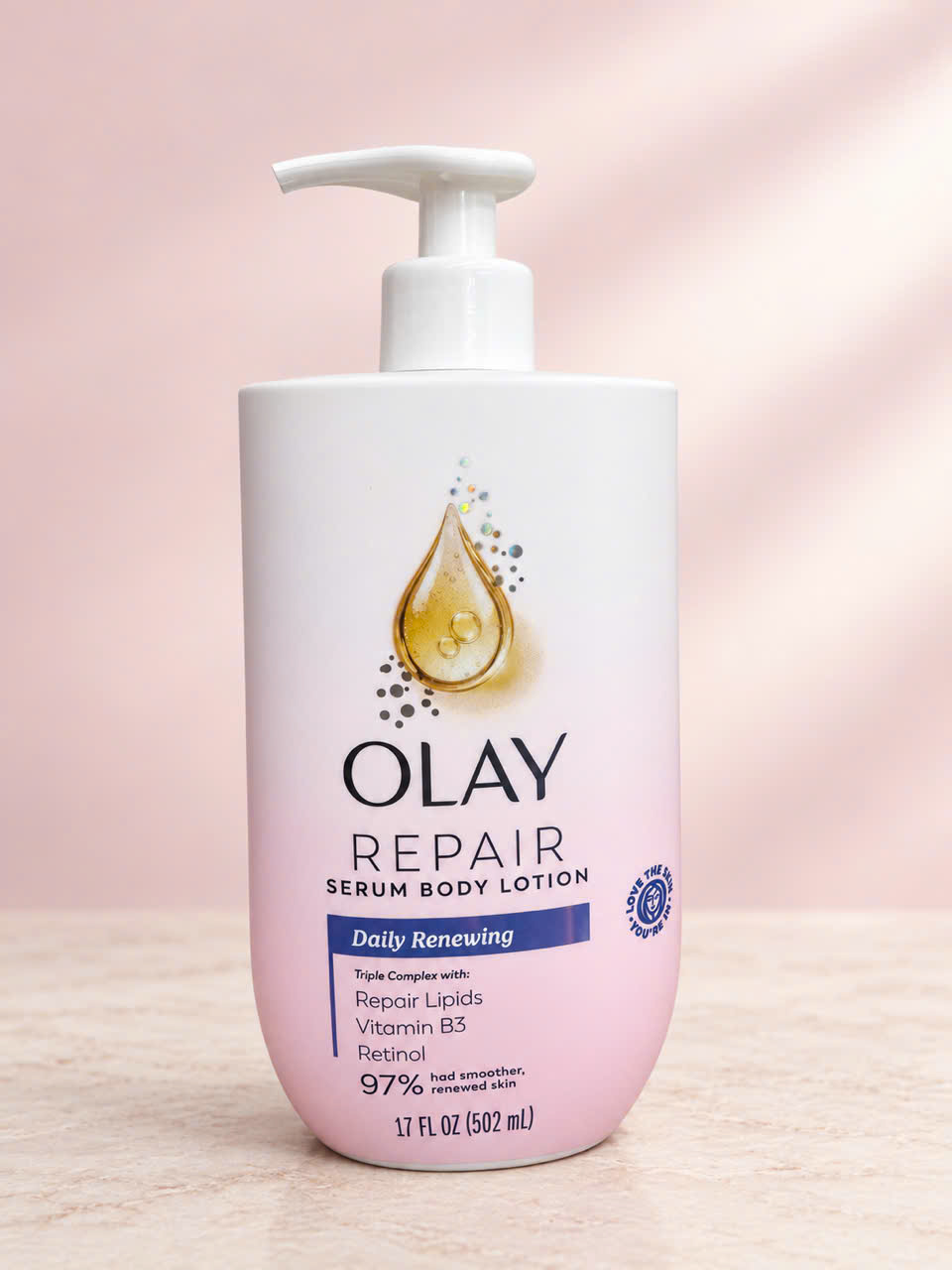 Olay Daily Renewing Body Lotion for Women, with Vitamin B3 & Retinol, 17 fl oz